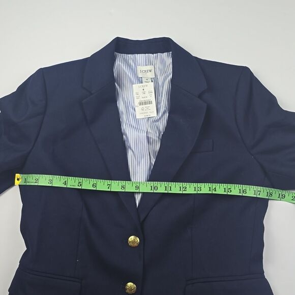 J. Crew Factory NWT $198 Original schoolboy blazer Navy Golden Buttons Women's 4 - Picture 7 of 11